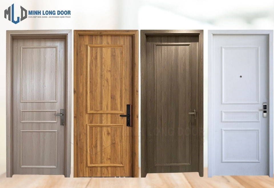 Cửa composite nẹp phào chỉ phù hợp cho phong cách tân cổ điển