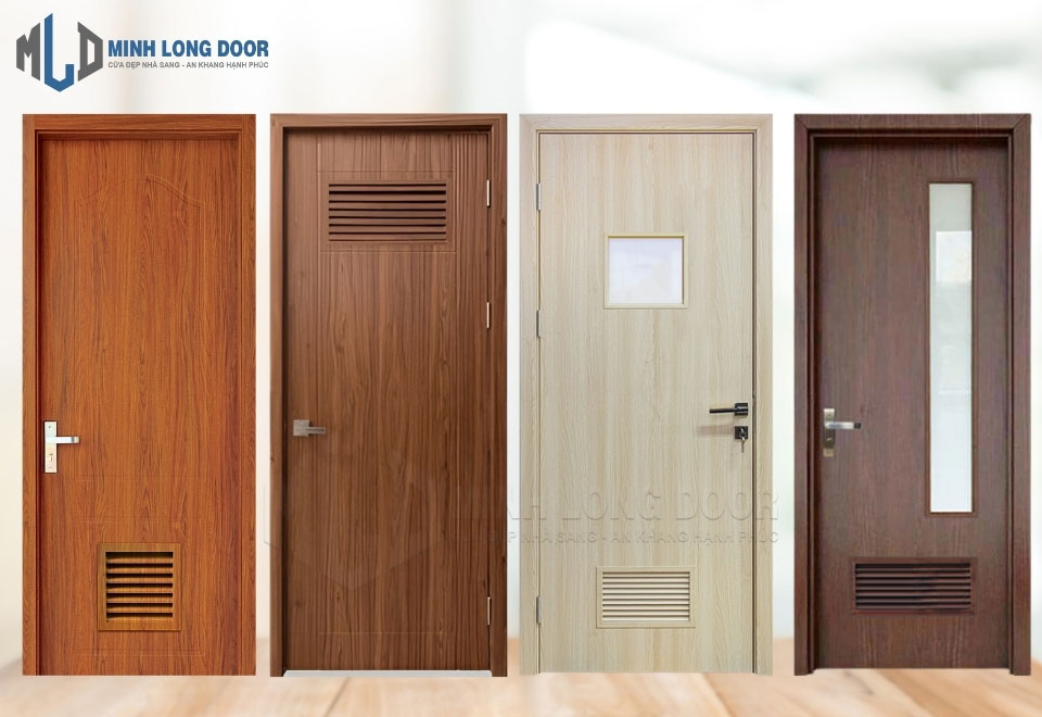 Cửa nhựa có ô chớp phổ biến khi làm nhà vệ sinh