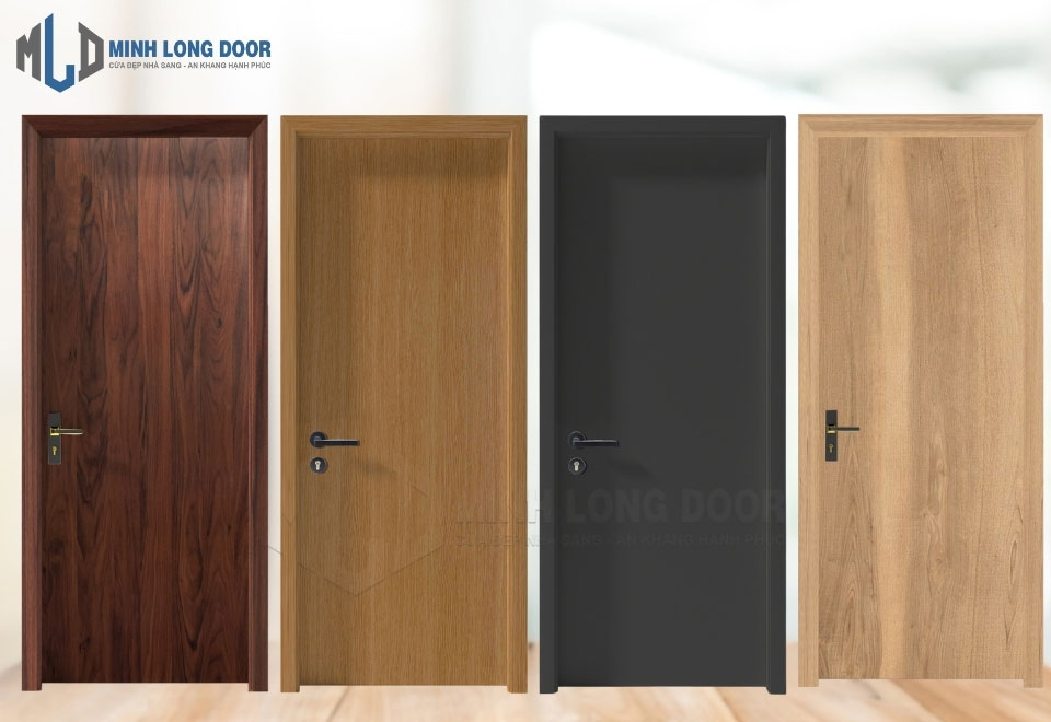 Mẫu cửa nhựa composite nhà vệ sinh cánh phẳng đơn giản