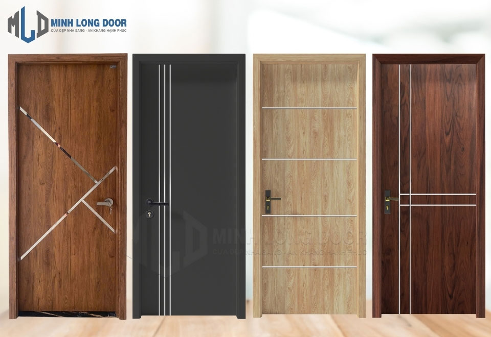 Mẫu cửa nhựa nẹp inox cao cấp cho nhà vệ sinh