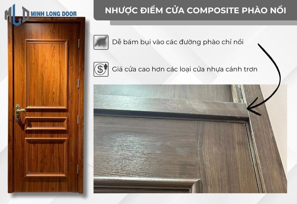 Nhược điểm cửa composite phào nổi